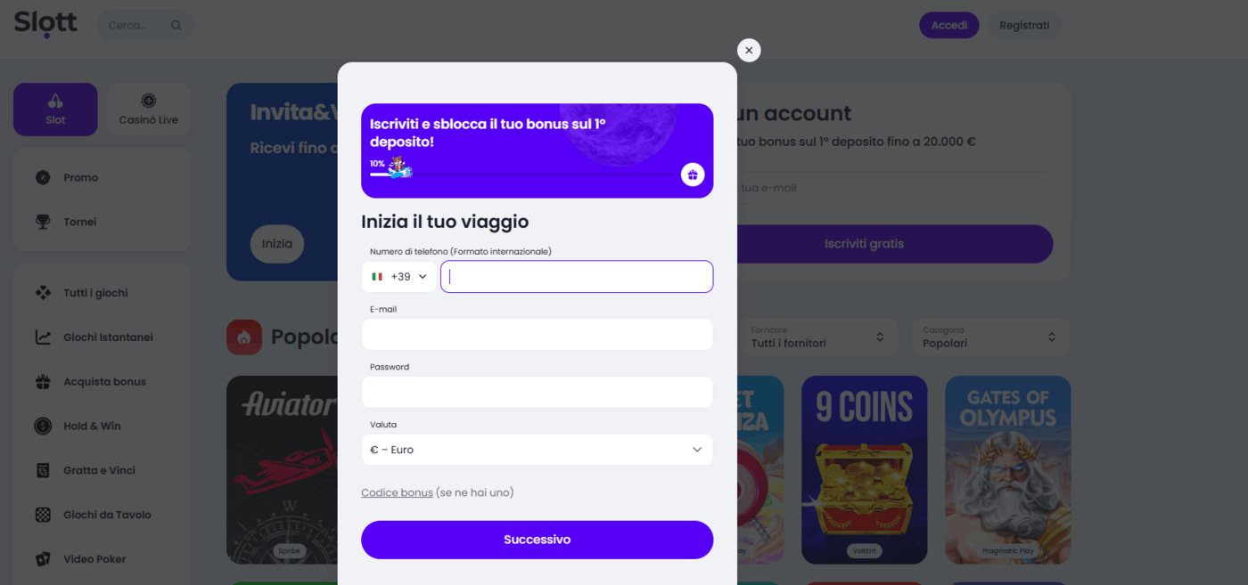 Slott Login